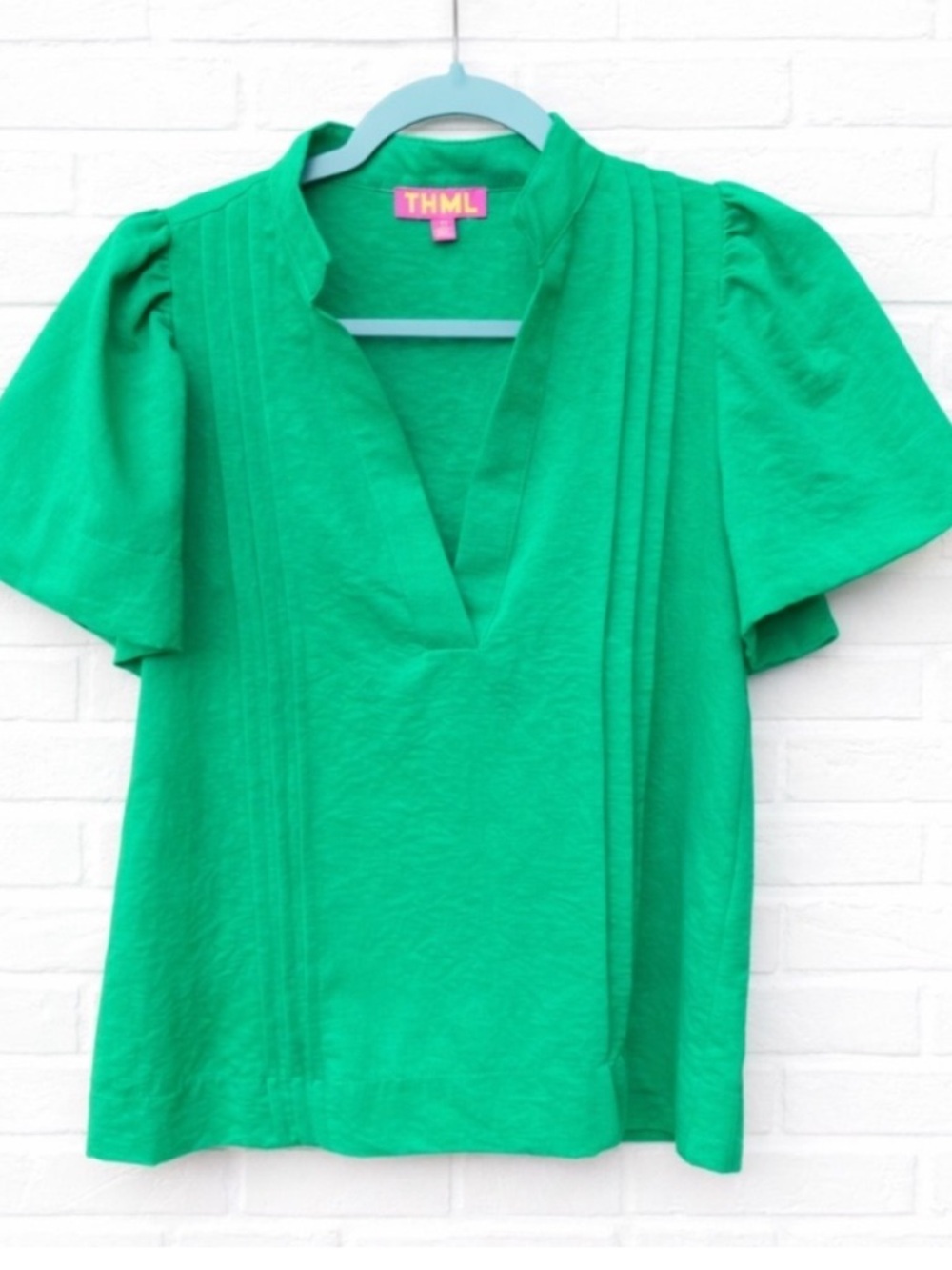 THML Kelly green Blouse Top shirt